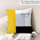 New Style Geometric Yellow Pillowcase Decorative Cushion For Sofa DIY Printed Pillow Chair Car Cushion Christmas Home Decoration