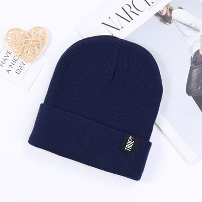 Winter Knitted Skullies Beanies Winter Letter True Hat Soft Hip Hop Hat For Men Women Casual Beanies Bonnet Unisex Solid Cap