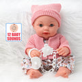 30.5cm simulation long hair bebe reborn newborn doll 12 inch Soft silicone Realistic twin doll DIY Sound education toys kids