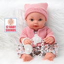 30.5cm simulation long hair bebe reborn newborn doll 12 inch Soft silicone Realistic twin doll DIY Sound education toys kids