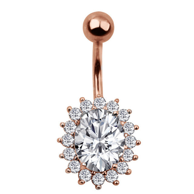 14G 316L surgical steel bar Nickel-free Retail Snake belly button ring fashion lizard lady body piercing navel belly jewelry