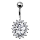 14G 316L surgical steel bar Nickel-free Retail Snake belly button ring fashion lizard lady body piercing navel belly jewelry