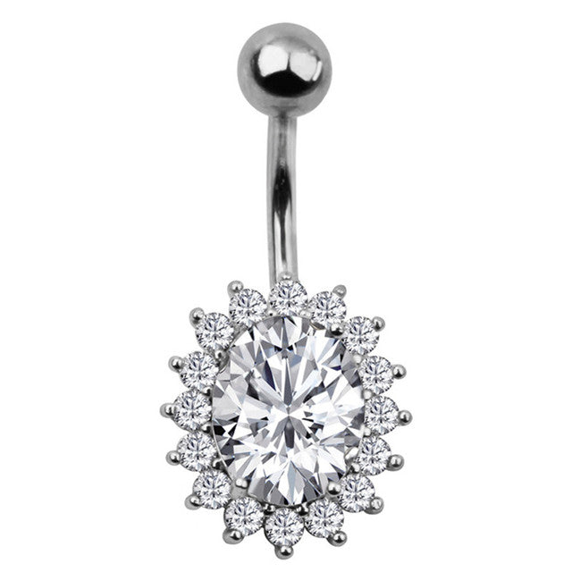 14G 316L surgical steel bar Nickel-free Retail Snake belly button ring fashion lizard lady body piercing navel belly jewelry