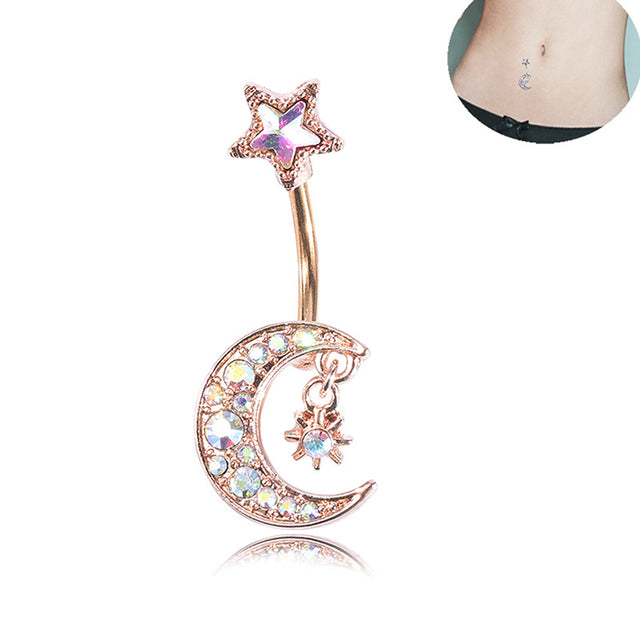 14G 316L surgical steel bar Nickel-free Retail Snake belly button ring fashion lizard lady body piercing navel belly jewelry