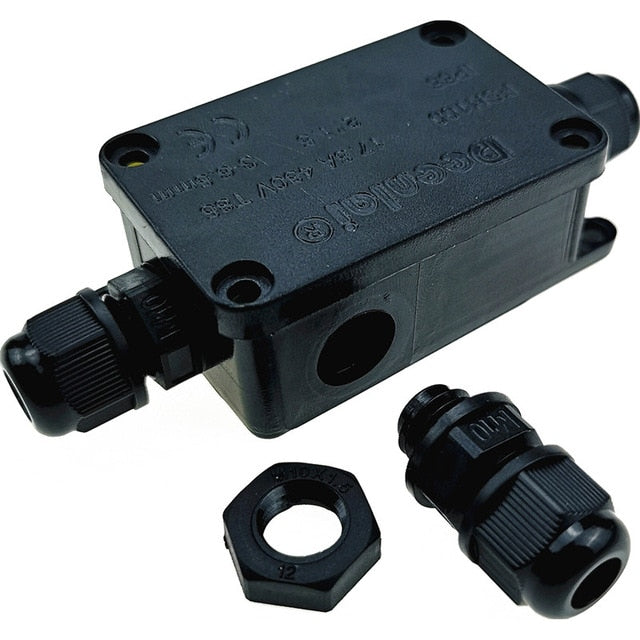 Junction Box IP66 Waterproof UV Sunproof Outdoor Multiple ways Plastic Electrical Junction Box Case Cable Wire Connector Protect