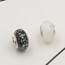 Buipoey 2pcs New Luminous Glass Beads Charm Fit original Brands Bracelet Bangle Fashion necklace Jewelry for Women Men gifts