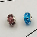 Buipoey 2pcs New Luminous Glass Beads Charm Fit original Brands Bracelet Bangle Fashion necklace Jewelry for Women Men gifts