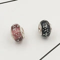 Buipoey 2pcs New Luminous Glass Beads Charm Fit original Brands Bracelet Bangle Fashion necklace Jewelry for Women Men gifts