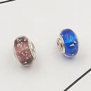 Buipoey 2pcs New Luminous Glass Beads Charm Fit original Brands Bracelet Bangle Fashion necklace Jewelry for Women Men gifts