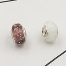 Buipoey 2pcs New Luminous Glass Beads Charm Fit original Brands Bracelet Bangle Fashion necklace Jewelry for Women Men gifts