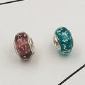 Buipoey 2pcs New Luminous Glass Beads Charm Fit original Brands Bracelet Bangle Fashion necklace Jewelry for Women Men gifts
