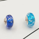 Buipoey 2pcs New Luminous Glass Beads Charm Fit original Brands Bracelet Bangle Fashion necklace Jewelry for Women Men gifts