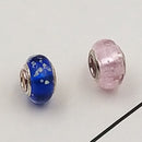 Buipoey 2pcs New Luminous Glass Beads Charm Fit original Brands Bracelet Bangle Fashion necklace Jewelry for Women Men gifts