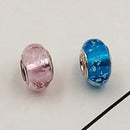 Buipoey 2pcs New Luminous Glass Beads Charm Fit original Brands Bracelet Bangle Fashion necklace Jewelry for Women Men gifts