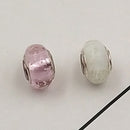 Buipoey 2pcs New Luminous Glass Beads Charm Fit original Brands Bracelet Bangle Fashion necklace Jewelry for Women Men gifts