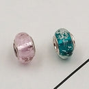 Buipoey 2pcs New Luminous Glass Beads Charm Fit original Brands Bracelet Bangle Fashion necklace Jewelry for Women Men gifts