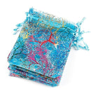 50pcs/lot 7x9cm 9x12cm 10x15cm Colorful Organza Bags Jewelry Packaging Bags Wedding Favor Gift Bags Drawstring Pouches