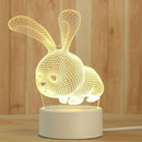 Creative 3D Night Lamp Acrylic Desktop Nightlight Boys and Girls Holiday Gift Decorative Night Lamp Bedroom Bedside Table Lamp