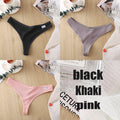 3PCS/Set Women's Panties G-string Thong Cotton Underwear Sexy Panties Female Underpants 6 Solid Color Pantys Intimates Lingerie
