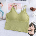 Women's Sexy Seamless Crop Tops Sports Bra Tube Top Camisole With Removable Padded Underwear Female Tank Top