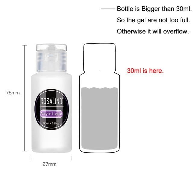 ROSALIND Acrylic Powder Poly nail Gel For Nail Polish Nail Art Decorations Crystal Manicure Set Kit Professional Nail Accesorios