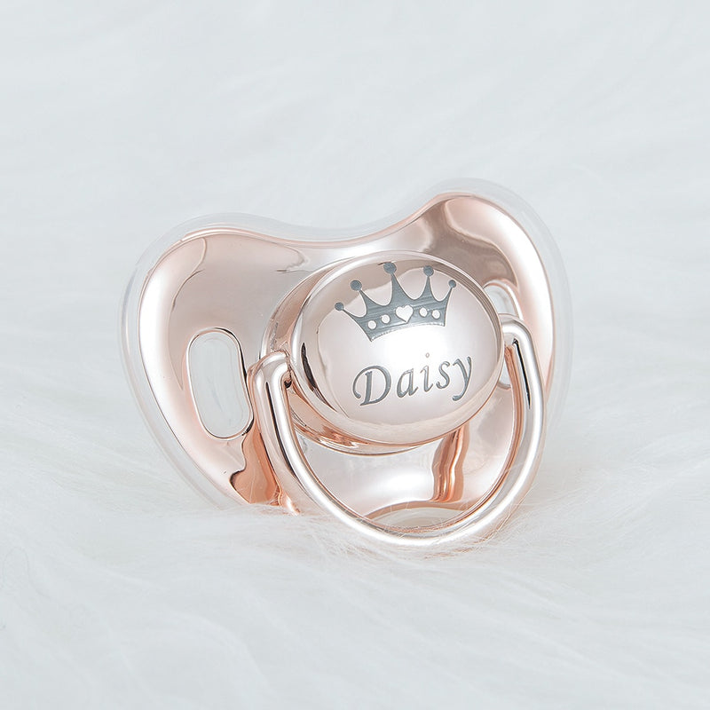 MIYOCAR custom any name photo unique color golden rose red pacifier dummy BPA free unique gift for new born baby shower