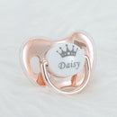 MIYOCAR custom any name photo unique color golden rose red pacifier dummy BPA free unique gift for new born baby shower