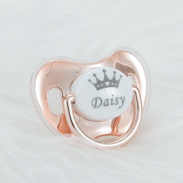 MIYOCAR custom any name photo unique color golden rose red pacifier dummy BPA free unique gift for new born baby shower