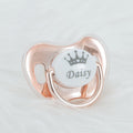 MIYOCAR custom any name photo unique color golden rose red pacifier dummy BPA free unique gift for new born baby shower