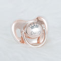 MIYOCAR custom any name photo unique color golden rose red pacifier dummy BPA free unique gift for new born baby shower