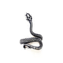 Ring For Men Girls Women Adjustable Gold Black Snake Ferocious Animal Retro Punk Exaggerated Sphinx Egyptian Pharaoh