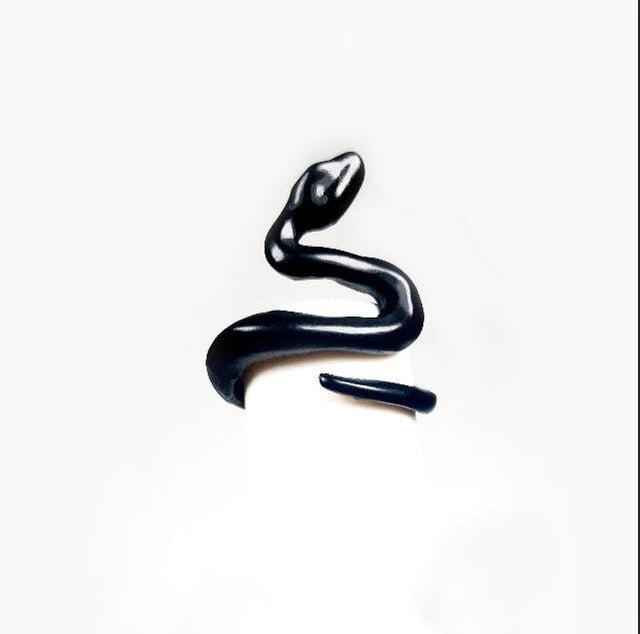 Ring For Men Girls Women Adjustable Gold Black Snake Ferocious Animal Retro Punk Exaggerated Sphinx Egyptian Pharaoh