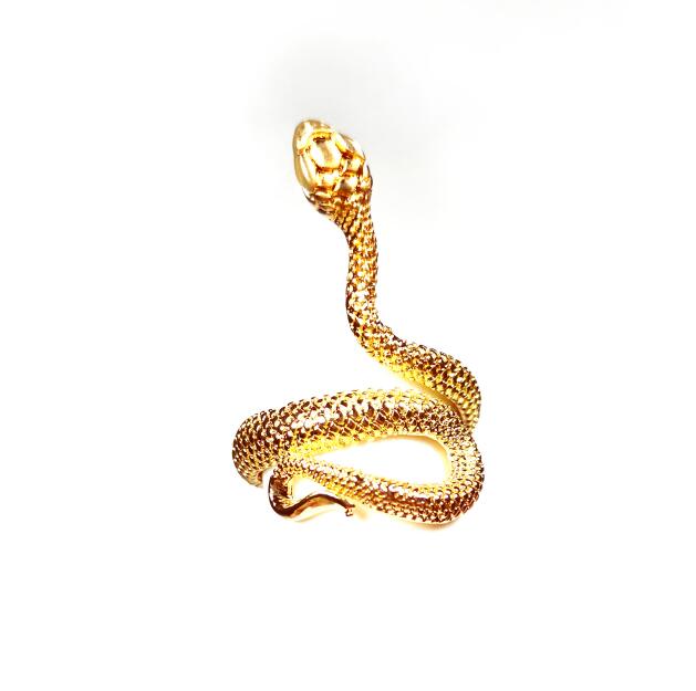 Ring For Men Girls Women Adjustable Gold Black Snake Ferocious Animal Retro Punk Exaggerated Sphinx Egyptian Pharaoh