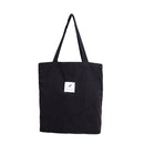 MABULA Casual Foldable Corduroy Shopping Bag High Quality Eco friendly Reusable Grocery Tote Handbag Lightweight Shoulder Bags