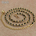 Fashion Elegant Ladies Metal Adjustable Thin Ladies Waist Chain Women Strap Dress Belt Pearl Decorative Clothess Accessories