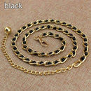 Fashion Elegant Ladies Metal Adjustable Thin Ladies Waist Chain Women Strap Dress Belt Pearl Decorative Clothess Accessories