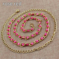 Fashion Elegant Ladies Metal Adjustable Thin Ladies Waist Chain Women Strap Dress Belt Pearl Decorative Clothess Accessories