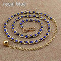 Fashion Elegant Ladies Metal Adjustable Thin Ladies Waist Chain Women Strap Dress Belt Pearl Decorative Clothess Accessories