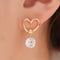 2020 New Fashion Simulated Pearls Pendient  Angel Wings Leaf Feather Flowers Stud Earrings For Women Wedding Jewelry