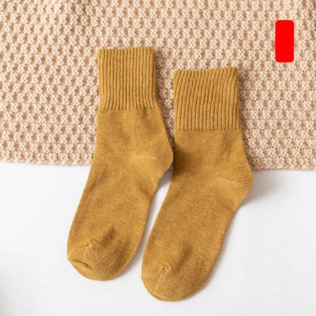 HOT 10pieces = 5 pairs autumn winter warm women cotton socks colorful Special comfortable Knitted Girls Casual Socks women
