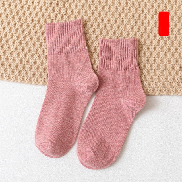 HOT 10pieces = 5 pairs autumn winter warm women cotton socks colorful Special comfortable Knitted Girls Casual Socks women
