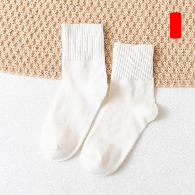 HOT 10pieces = 5 pairs autumn winter warm women cotton socks colorful Special comfortable Knitted Girls Casual Socks women