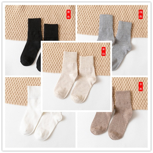 HOT 10pieces = 5 pairs autumn winter warm women cotton socks colorful Special comfortable Knitted Girls Casual Socks women