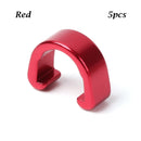 5Pcs MTB Bike Brake Cable/Derailleur Line Case Aluminum Alloy C-Shape Buckle Clasps Bicycle C Clips Outdoor Cycling Parts