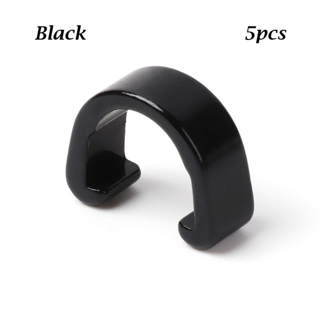 5Pcs MTB Bike Brake Cable/Derailleur Line Case Aluminum Alloy C-Shape Buckle Clasps Bicycle C Clips Outdoor Cycling Parts