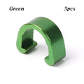5Pcs MTB Bike Brake Cable/Derailleur Line Case Aluminum Alloy C-Shape Buckle Clasps Bicycle C Clips Outdoor Cycling Parts