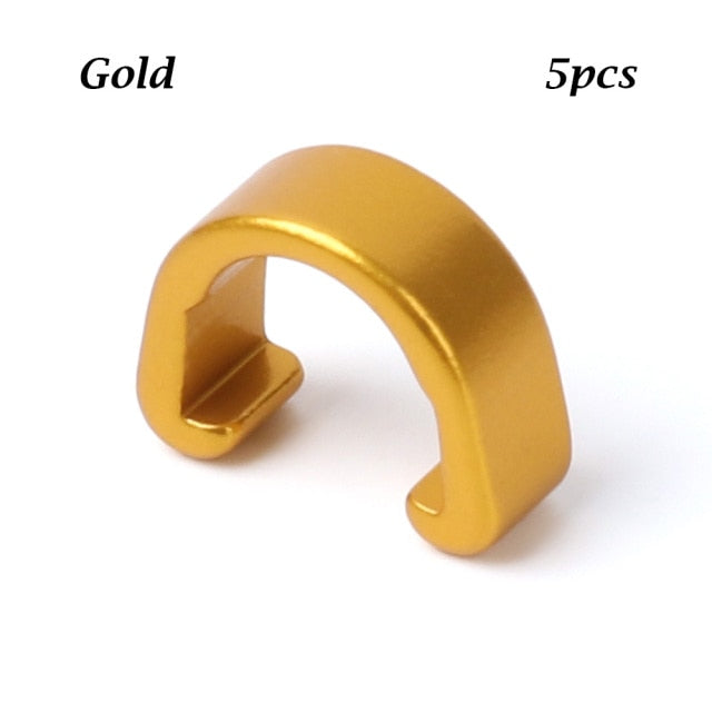 5Pcs MTB Bike Brake Cable/Derailleur Line Case Aluminum Alloy C-Shape Buckle Clasps Bicycle C Clips Outdoor Cycling Parts