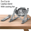 Foldable Laptop tablet Stand With Cooling Fan Heat Dissipation For Desktop MacBook Air Pro Stand Notebook Holder HP DELL Cooler