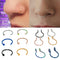 1pcs U Shaped Fake Nose Ring Lip Hoop Septum Rings Stainless Steel Nose Piercing Fake Piercing Oreja Pircing Jewelry