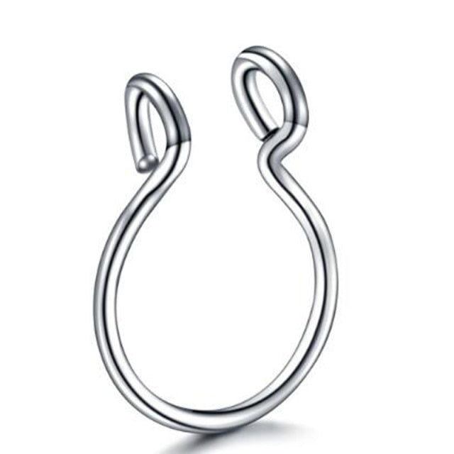 1pcs U Shaped Fake Nose Ring Lip Hoop Septum Rings Stainless Steel Nose Piercing Fake Piercing Oreja Pircing Jewelry